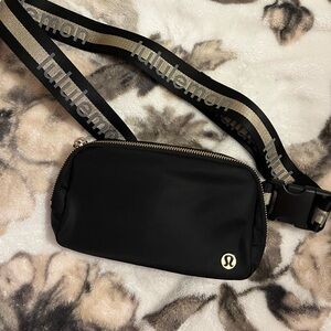 Lululemon Black/Gold belt bag